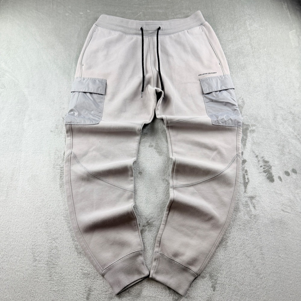 Hollister California Men's Small Gray Cargo Jogger Sweatpants